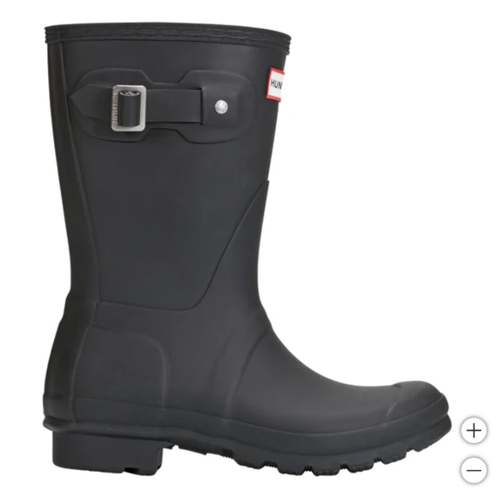 HUNTER Women's Original Short Rain Boots Black - Picture 2 of 7
